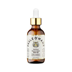 Sérum MahaMane de Fable & Mane, botella lista para aplicar y suavizar el cabello.