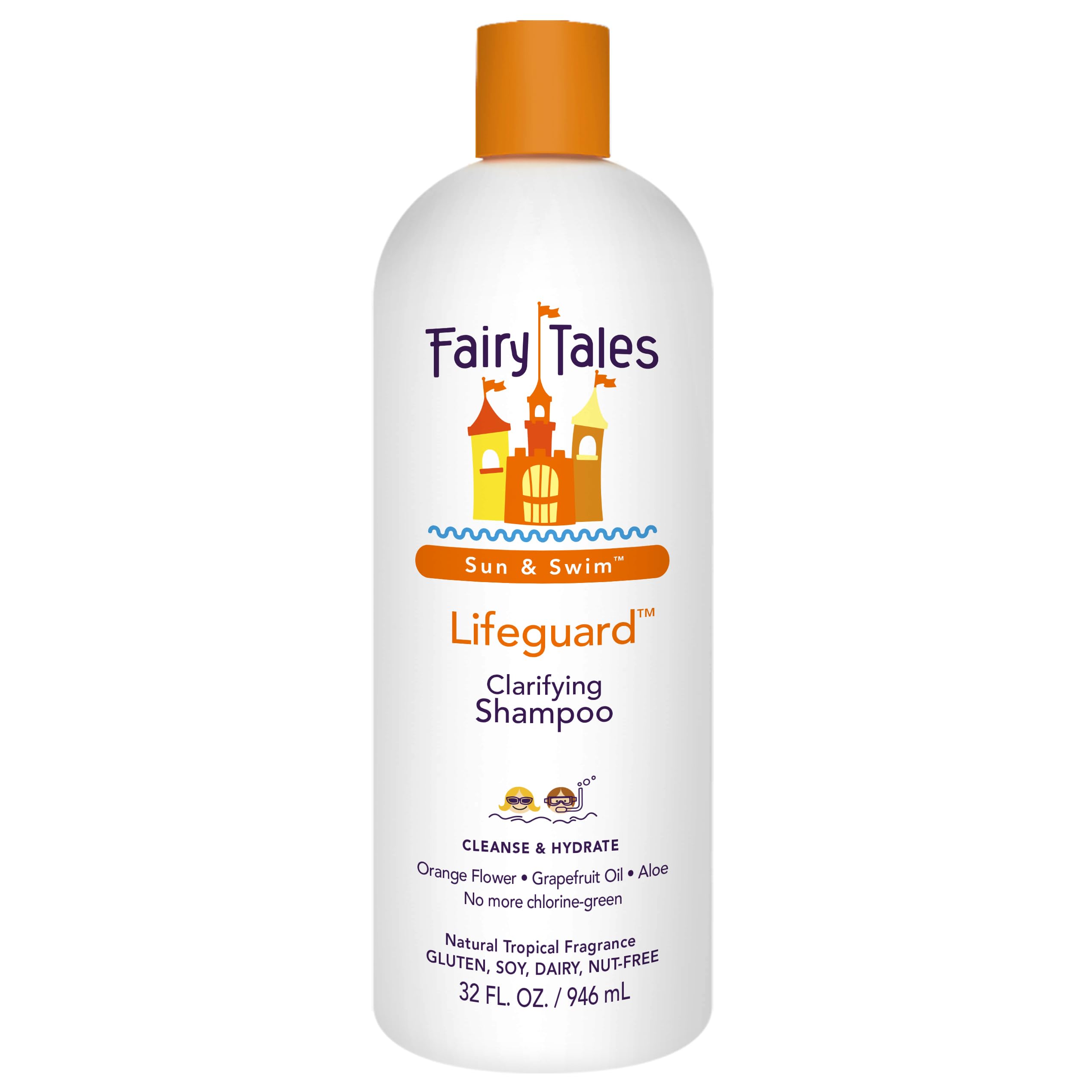 Champú Fairy Tales para niños sun-swim-32oz, cuida y limpia el cabello.
