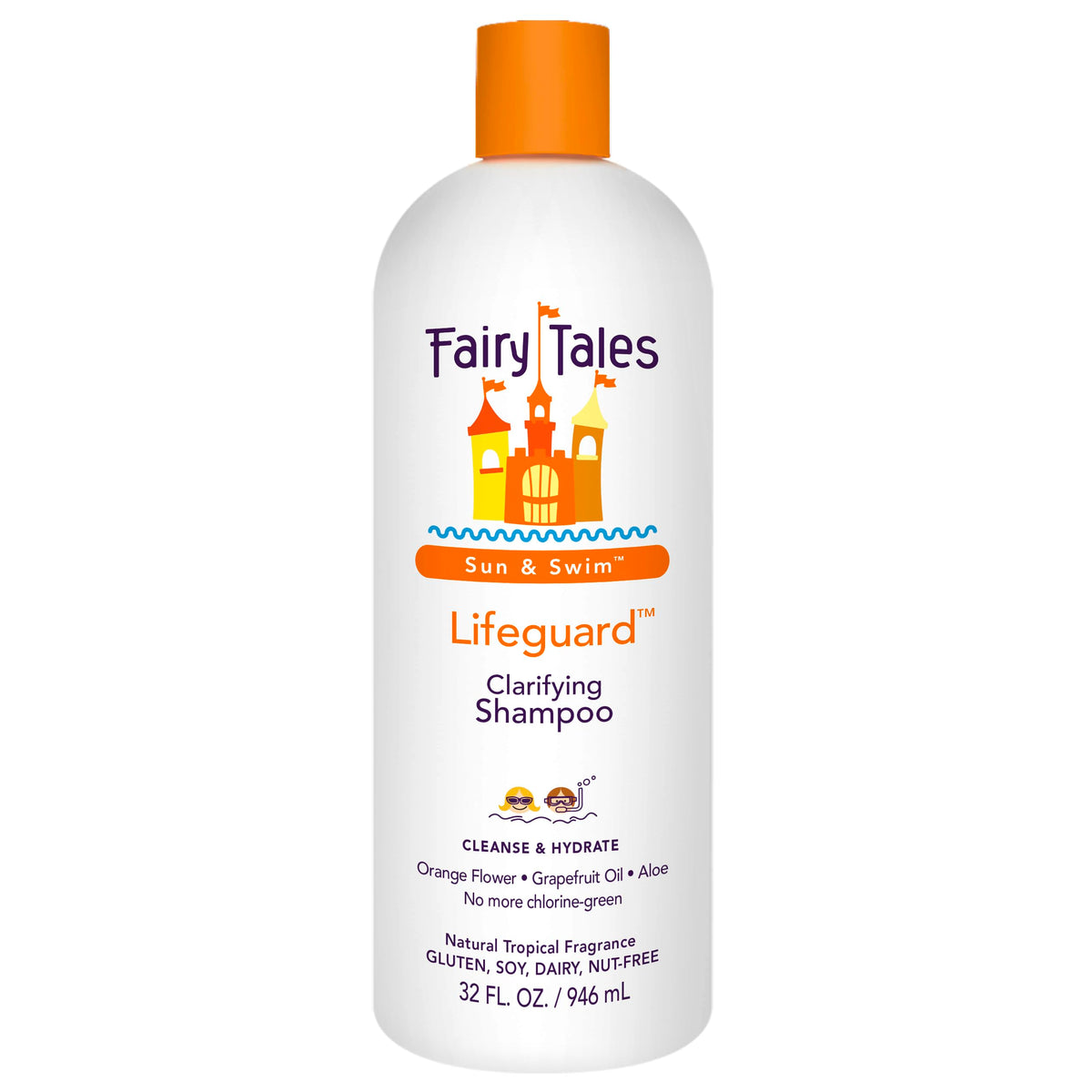 Champú Fairy Tales para niños sun-swim-32oz, cuida y limpia el cabello.