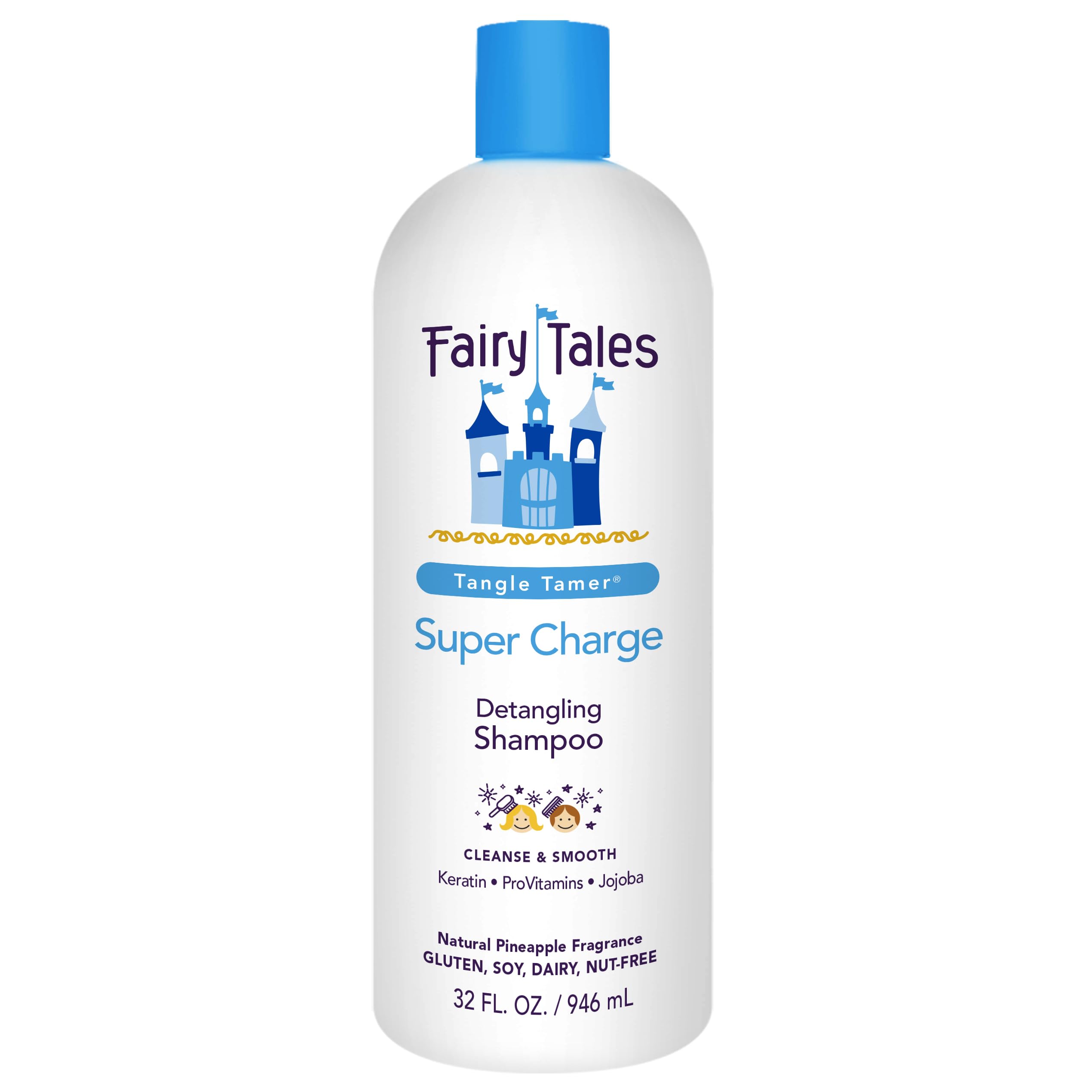 Fairy Tales Tangle Tamer frente de la botella, desenredo suave para peinado diario
