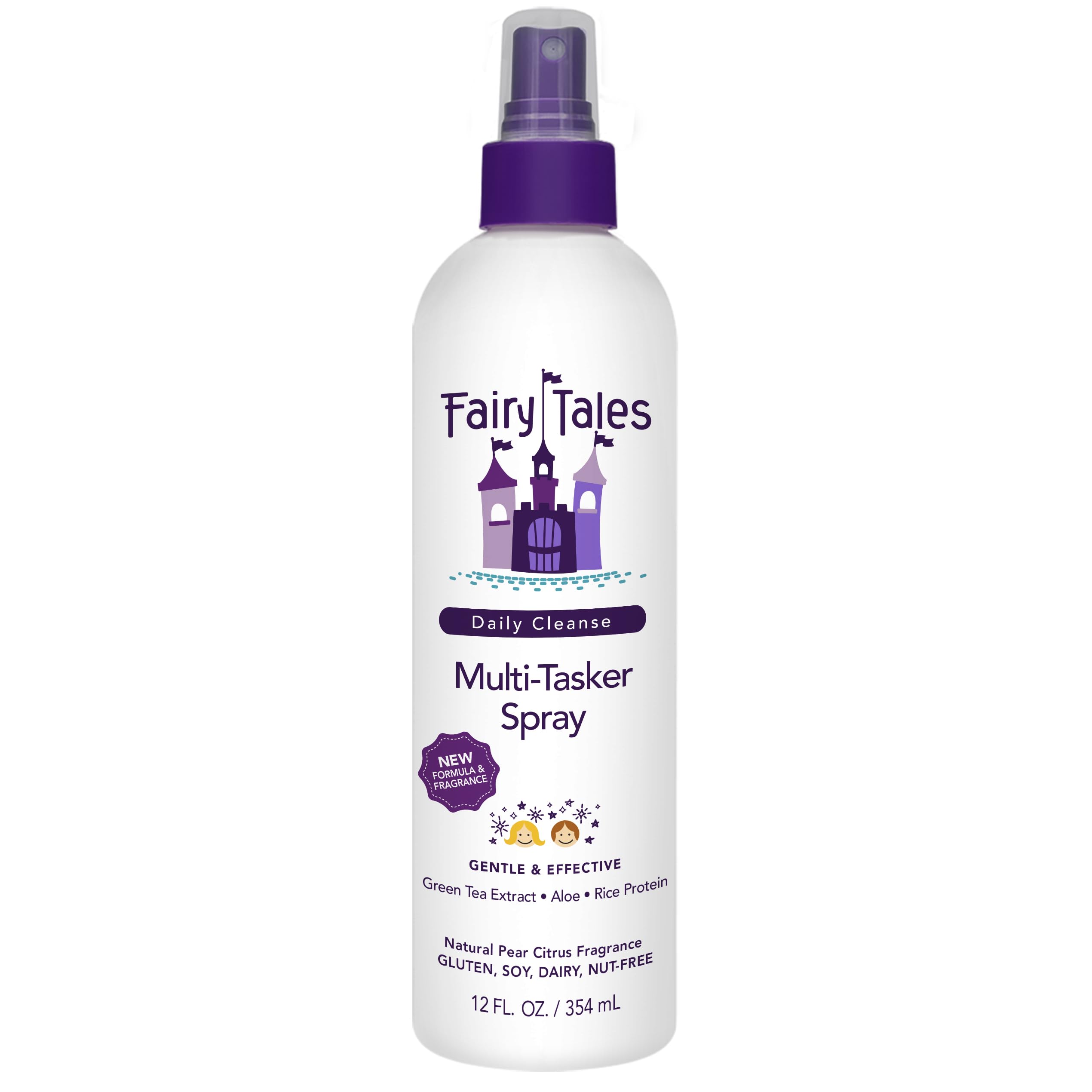 Fairy Tales Daily Cleanse, aplicador del spray para desenredar el cabello de los niños.