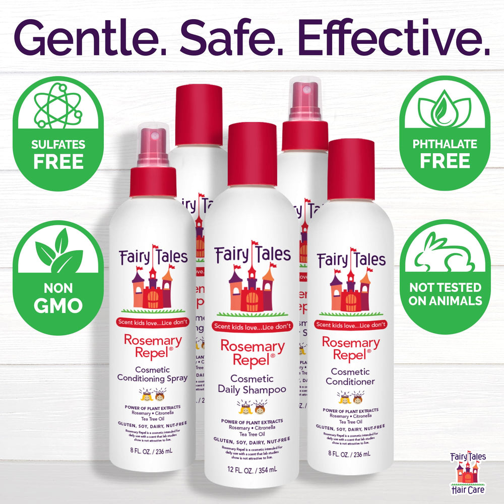 Fairy Tales Rosemary Repel Champú, aplicación suave para peques activos.