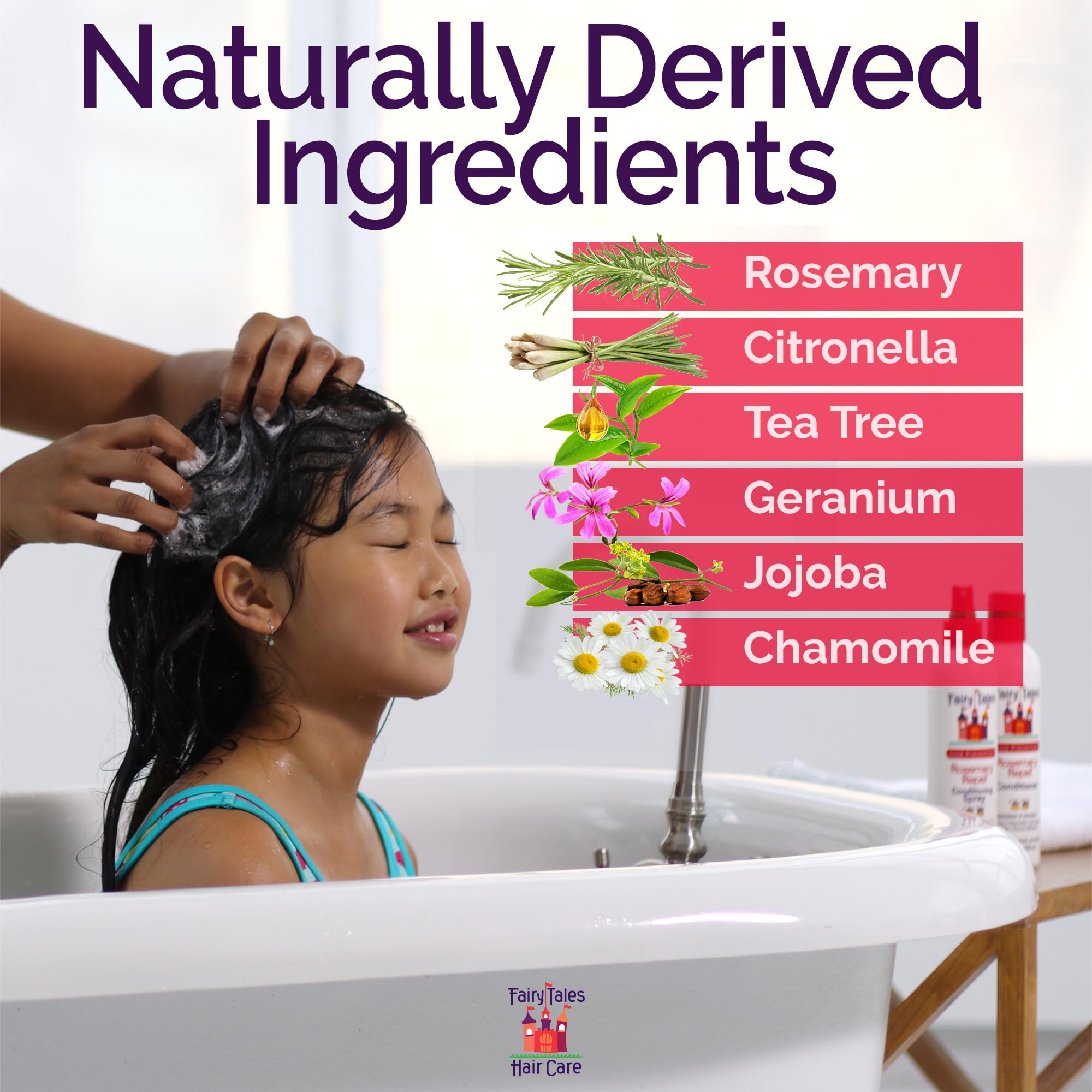 Fairy Tales Rosemary Repel Champú, ingredientes naturales para el cuidado capilar.