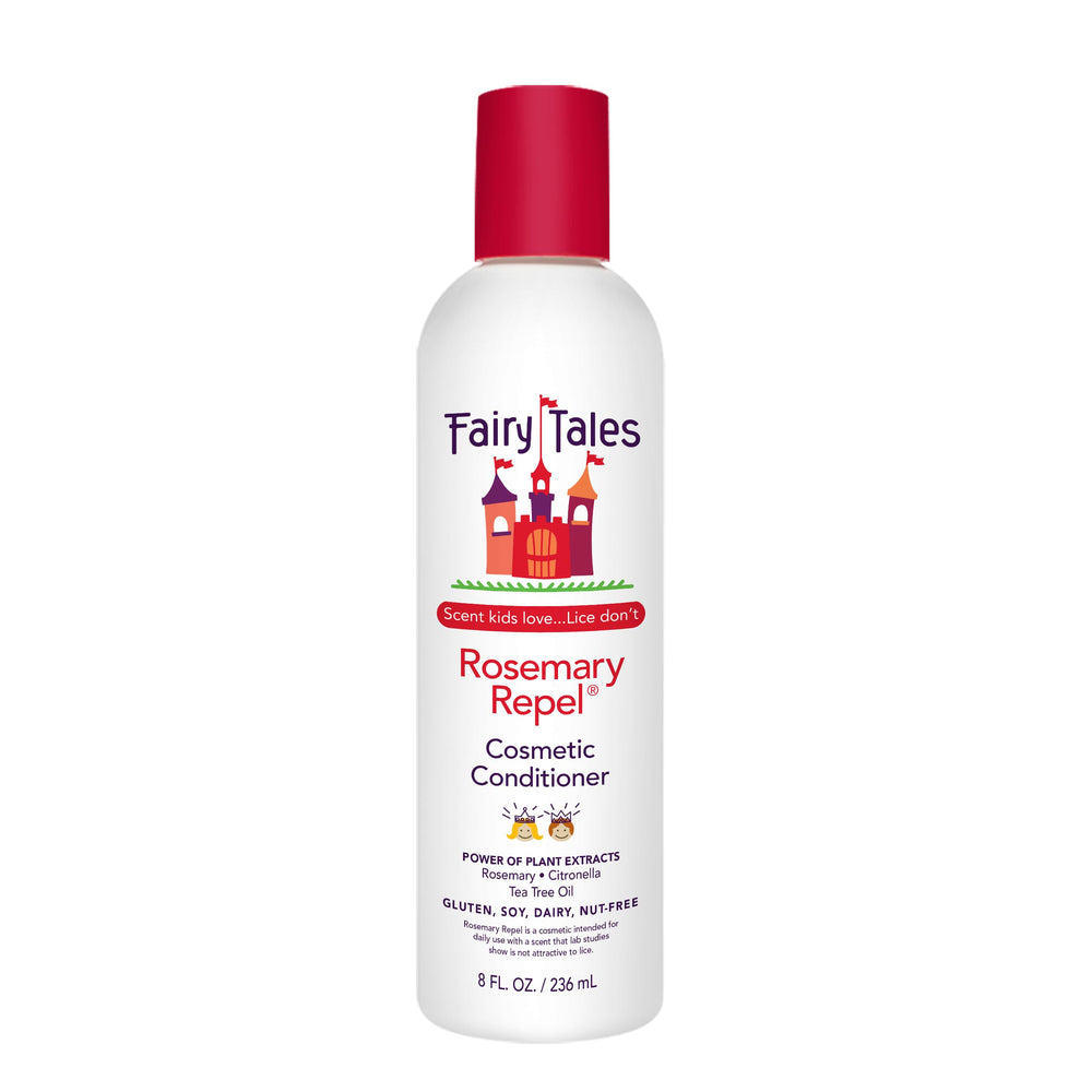 Fairy Tales Rosemary Repel acondicionador para niños, botella visible y aroma herbal suave