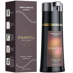 Famyu champú tinte castano: aplicación suave para tono uniforme.