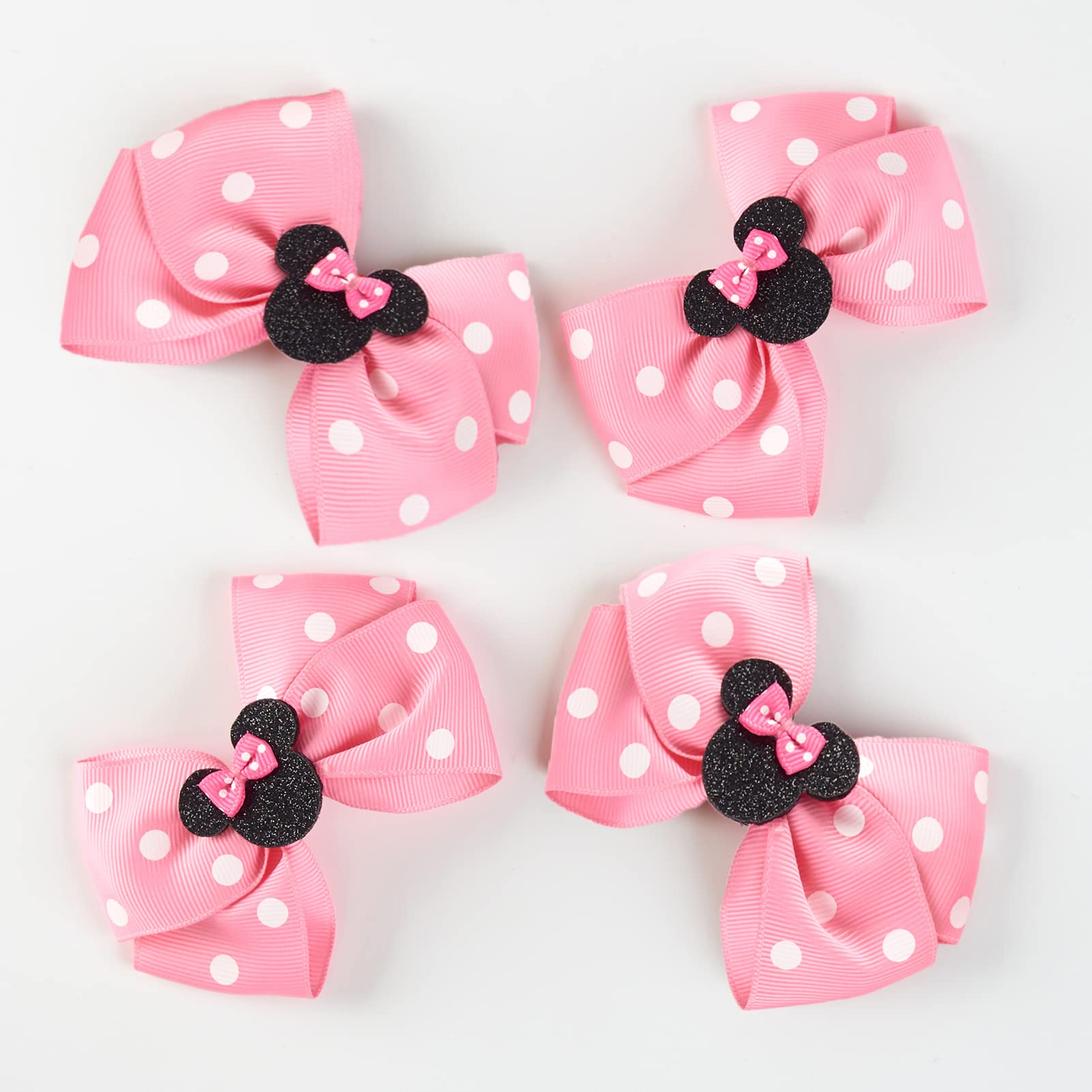Fancheer orejas de ratón rosa con lazo, ideal para fiestas y disfraces