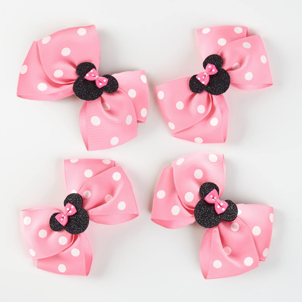 Fancheer orejas de ratón rosa con lazo, ideal para fiestas y disfraces