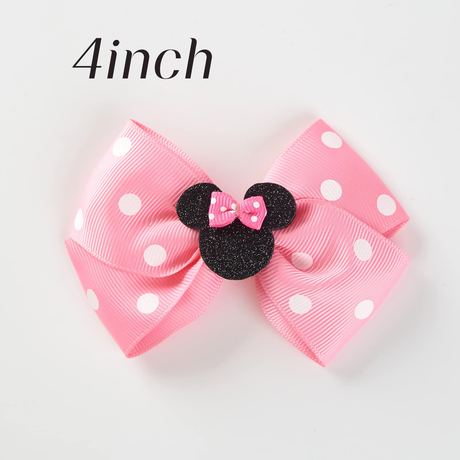 Fancheer orejas de ratón rosa con lazo, accesorio decorativo duradero