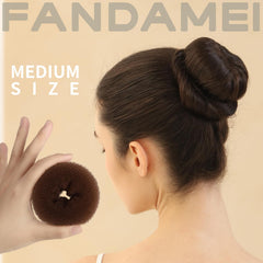 FANDAMEI donut mediano cabello crea moño limpio