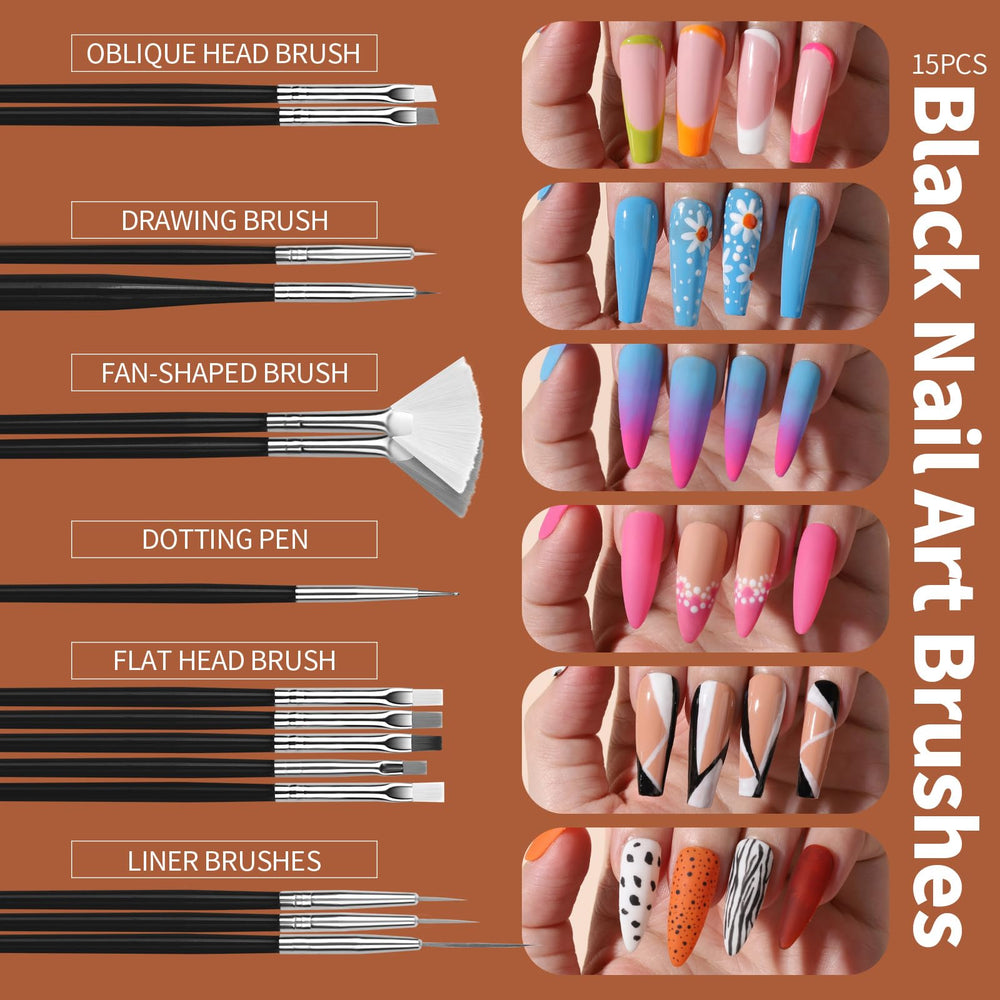 Purpurina fina Fandamei 12 colores para base y acentos