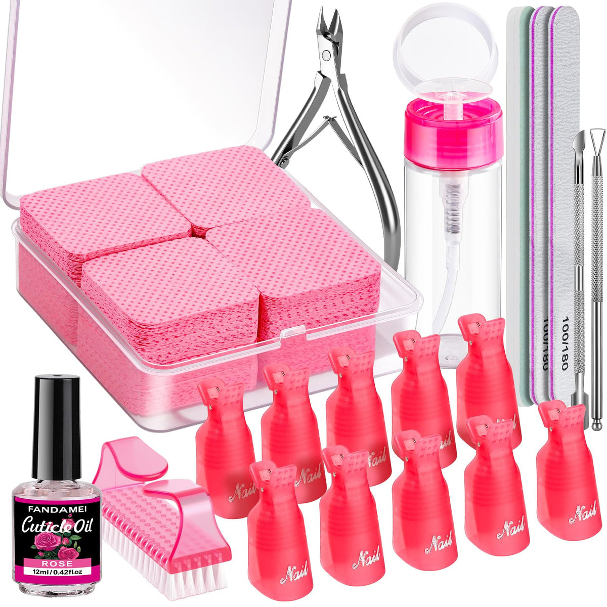 Clips para uñas Fandamei: remoción de gel más limpia y segura
