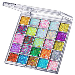 Paleta FANDAMEI con 25 colores para rostro y cuerpo, ideal para looks festivaleros