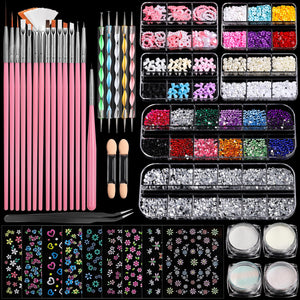 Fandamei set de pinceles para arte de uñas, para trazos finos.