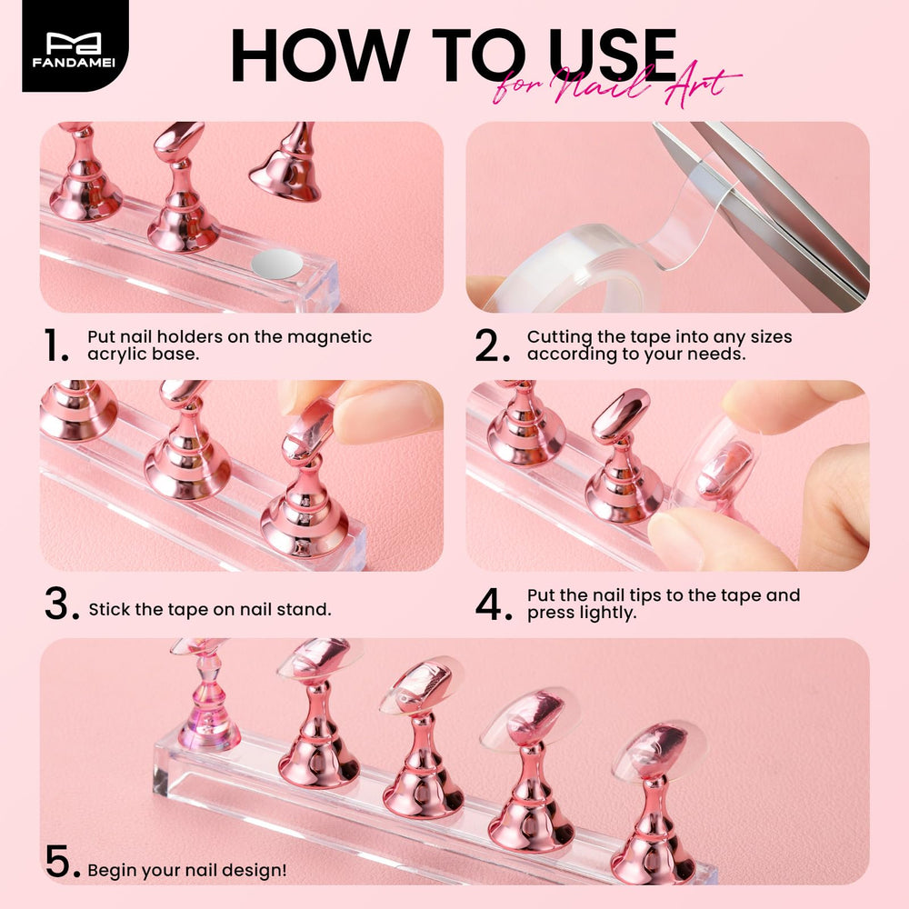 Pinza curva de Fandamei para manipular accesorios de uñas