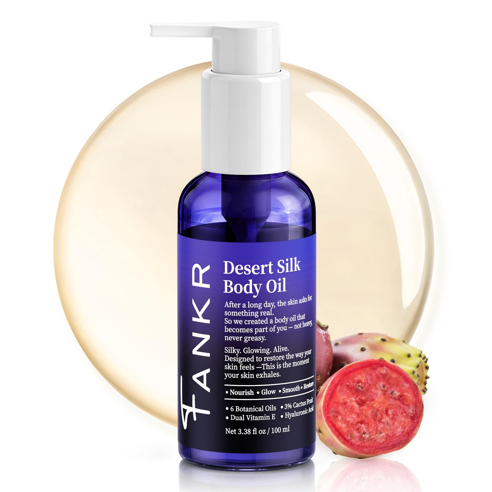 Fankr Desert Silk: aceite corporal con absorción instantánea para piel suave y seca