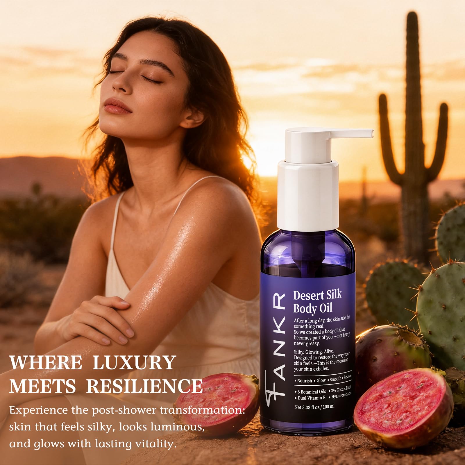 Desert Silk brinda brillo suave y duradero para piel radiante