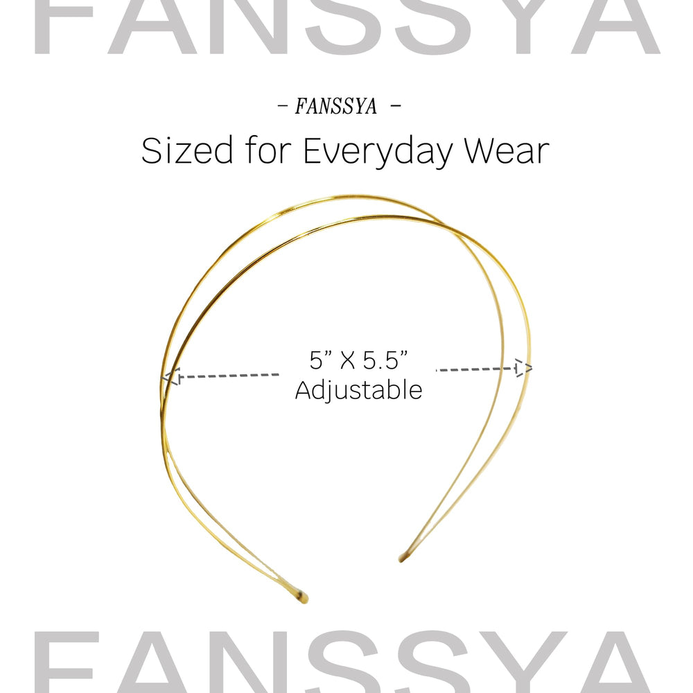 FANSSYA diadema dorada, regalo elegante para mujer amante de la moda.