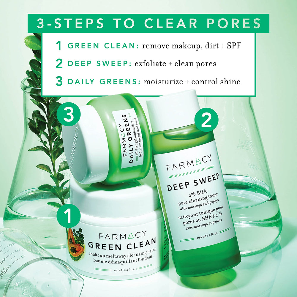 Farmacy Deep Sweep Toner: uso diario tras limpieza para tono uniforme.