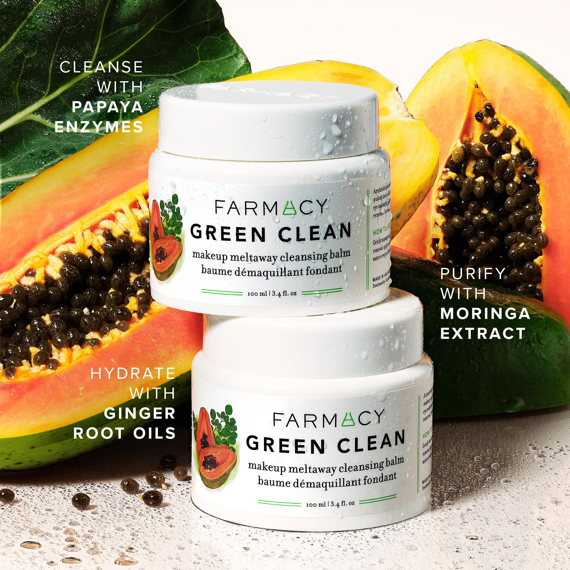 Farmacy Green Clean, aceite ligero que hidrata durante la desmaquillación.