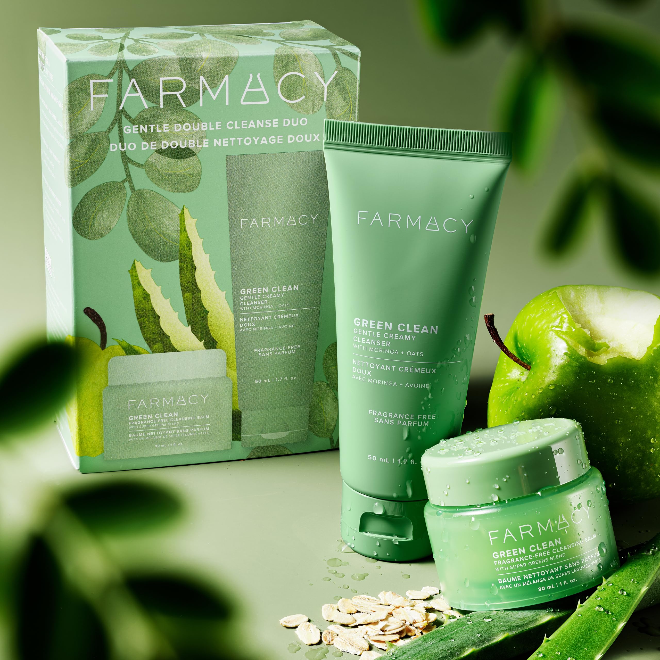 Farmacy Rostro hidratado tras la limpieza, piel suave y confortable.
