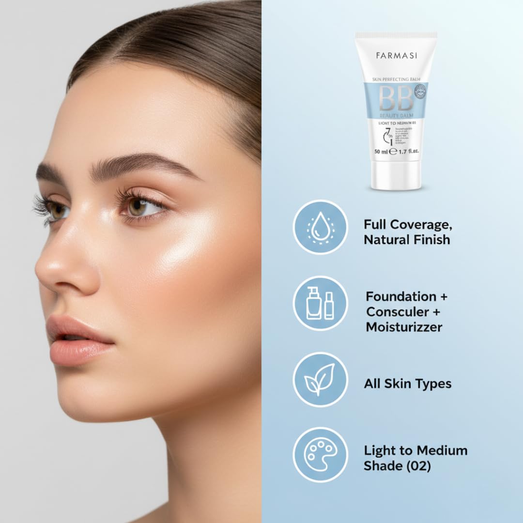 FARMASi BB Cream aplicación con dedos para capa ligera y rápida.