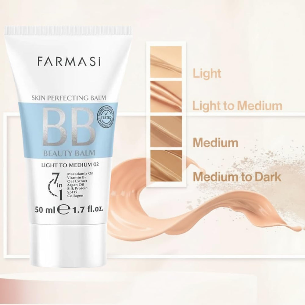 FARMASi BB Cream con SPF 15 protege la piel durante el día.