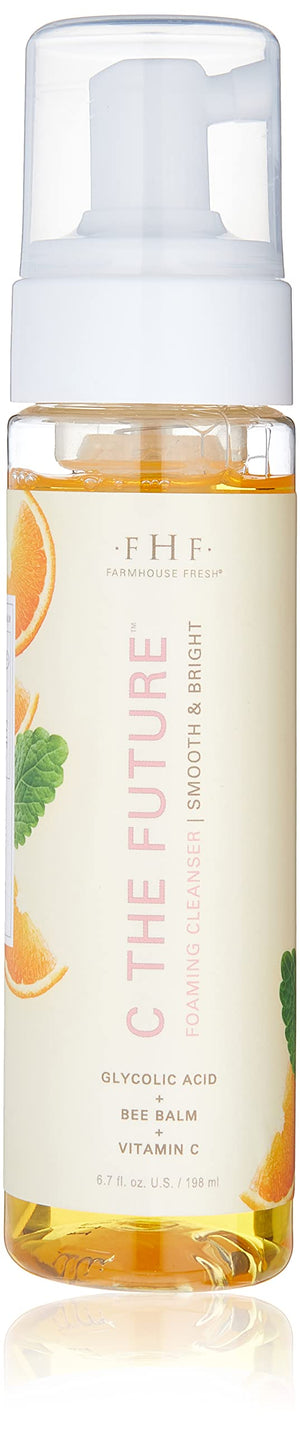 FarmHouse Fresh limpiador facial espumoso en botella, ideal para uso diario.