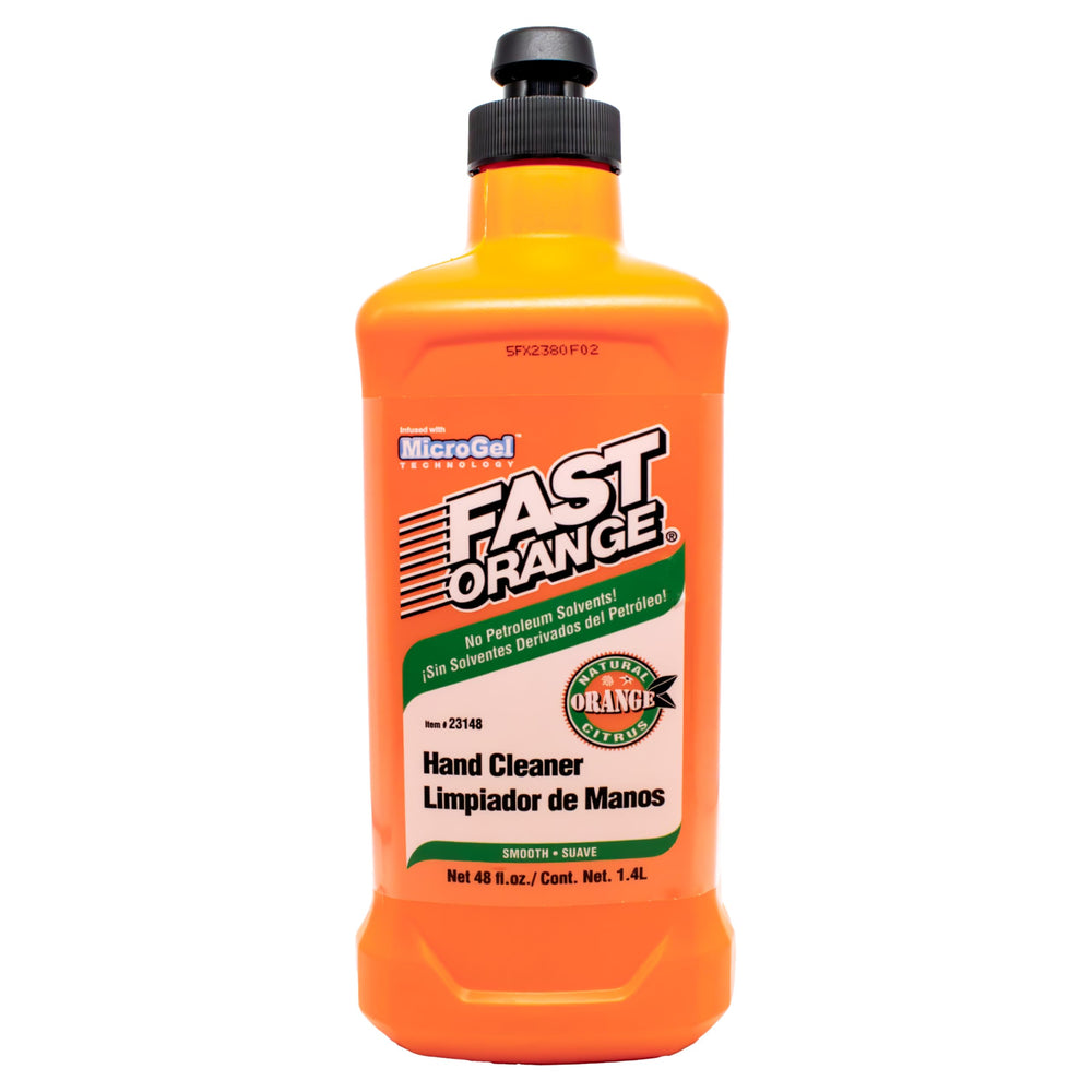 Limpieza de manos con Fast Orange, crema suave que cuida la piel y elimina grasa