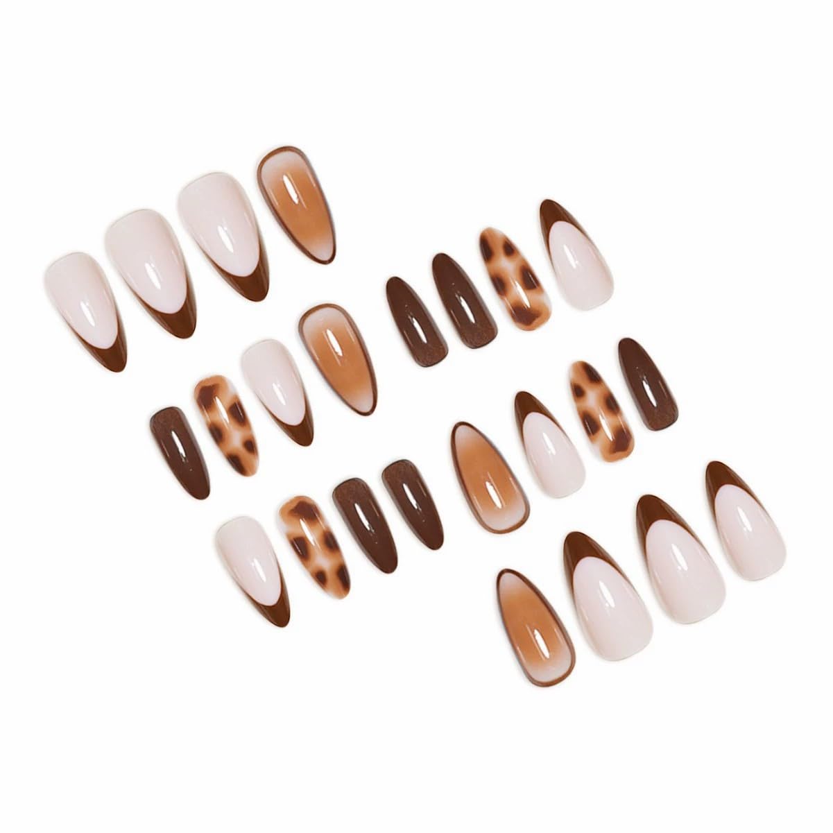 FBABFBUO kit uñas acrilicas 24 piezas, manicura rápida en casa.