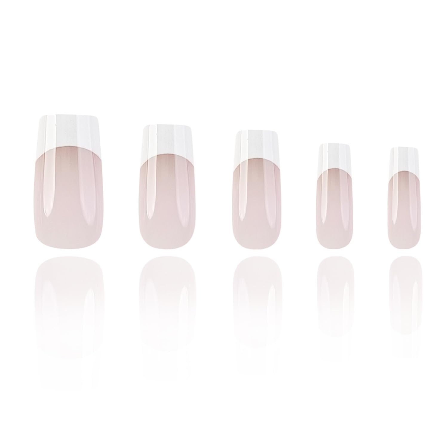 FBABFBUO uñas Frances blanco con diseño artístico para manicura casera