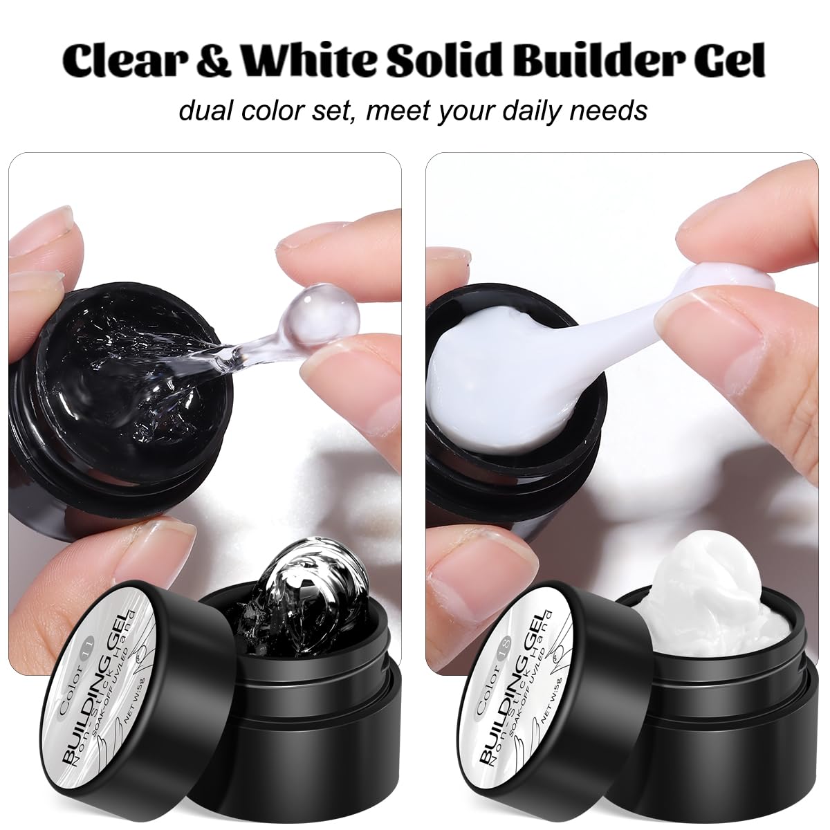 Gel de construcción 3D blanco Fcozpjk para detalles precisos.