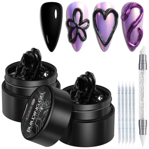Gel negro Fcozpjk para esculturas 3D, volumen sin pegarse.