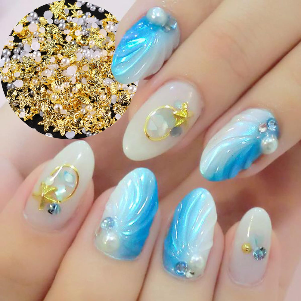 Detalle FDSQHSA para uñas brillo y textura marina