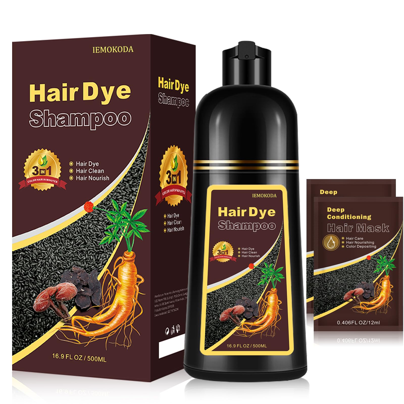 Fedulili champú color 3 en 1 para canas: cobertura rápida y natural.