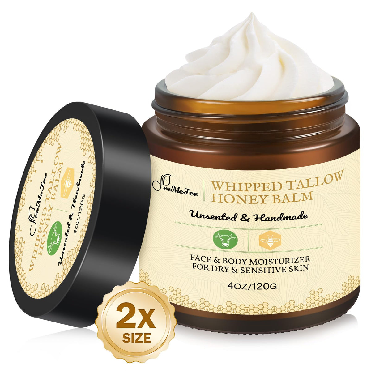 FeeMeFee sebo de res con textura liviana para hidratación suave del rostro