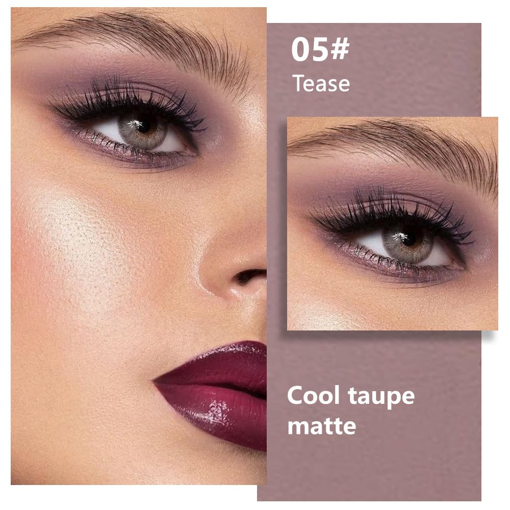Muestras de sombras mate FeiCuiYun para combinar tonos y crear look versátiles
