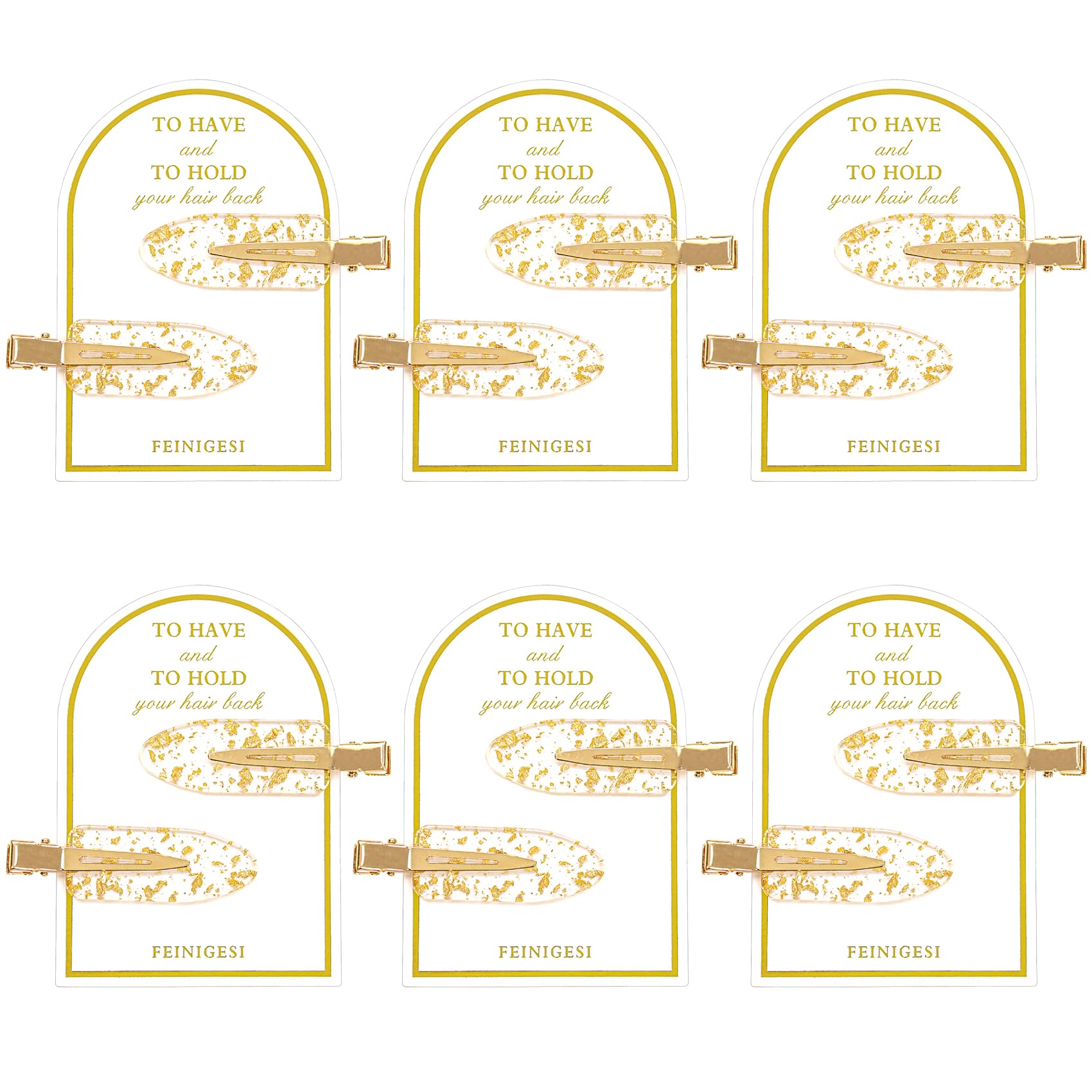 FEINIGESI pinza pelo glitter sin doblar, paquete 12, ideal para damas de honor