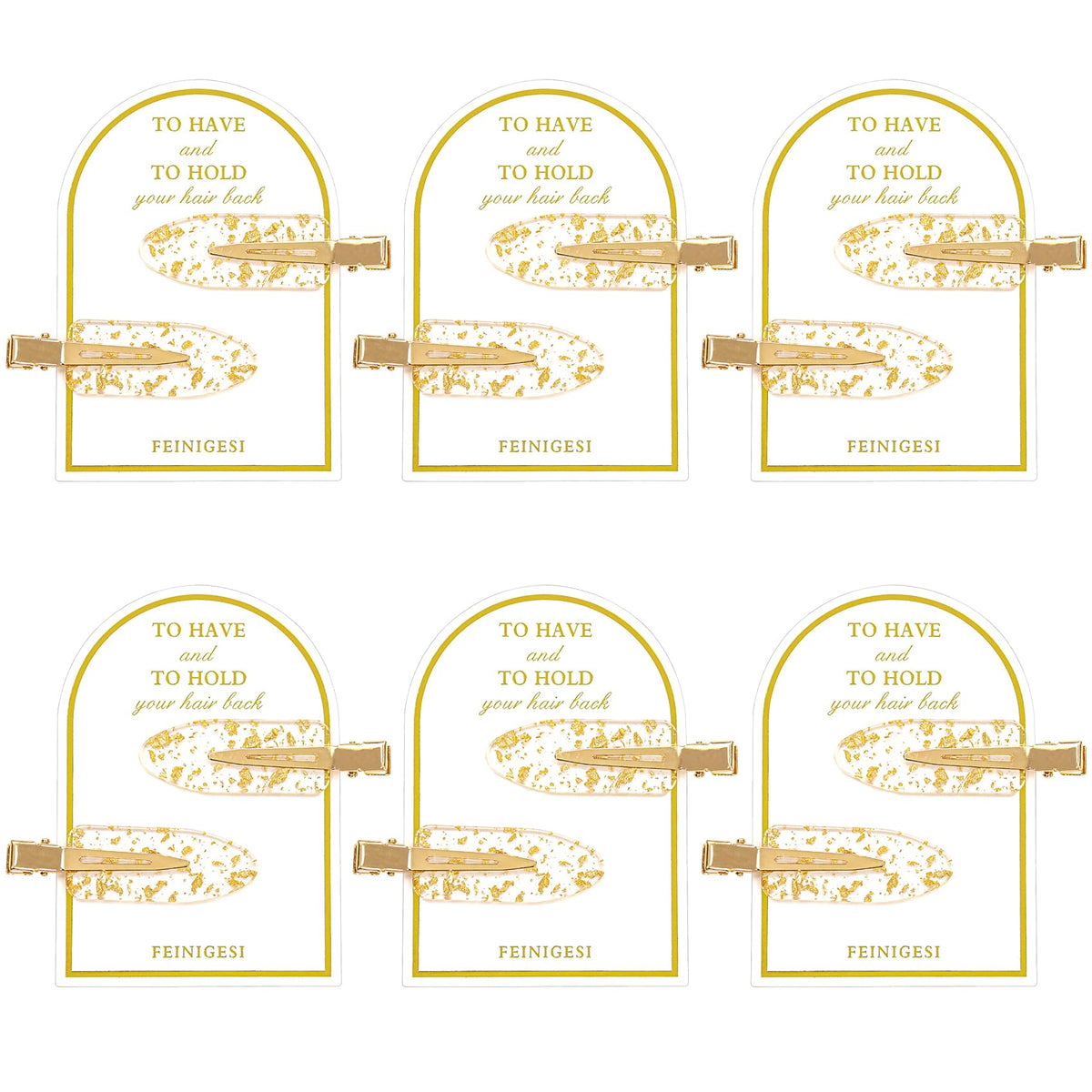 FEINIGESI pinza pelo glitter sin doblar, paquete 12, ideal para damas de honor