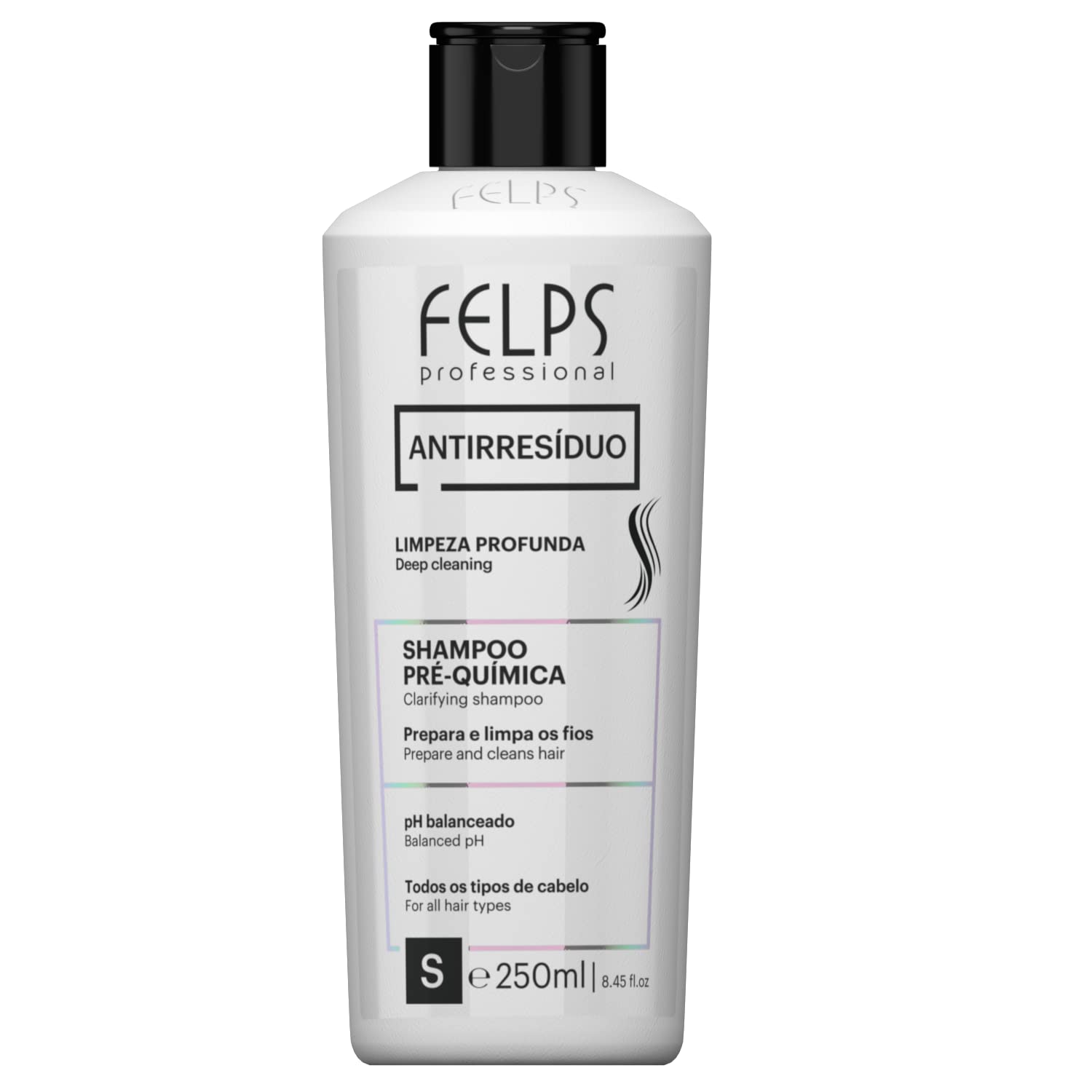 Felps Professional champú clarificante en botella para limpieza profunda y preparación del cabello.