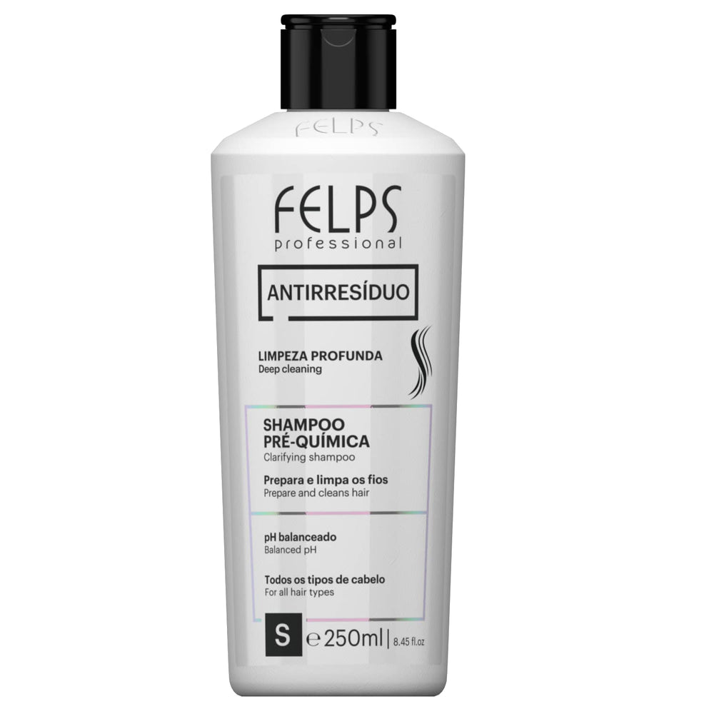 Felps Professional champú clarificante en botella para limpieza profunda y preparación del cabello.