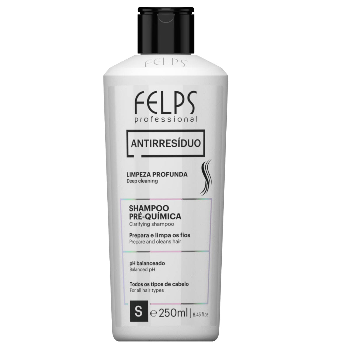 Felps Professional champú clarificante en botella para limpieza profunda y preparación del cabello.