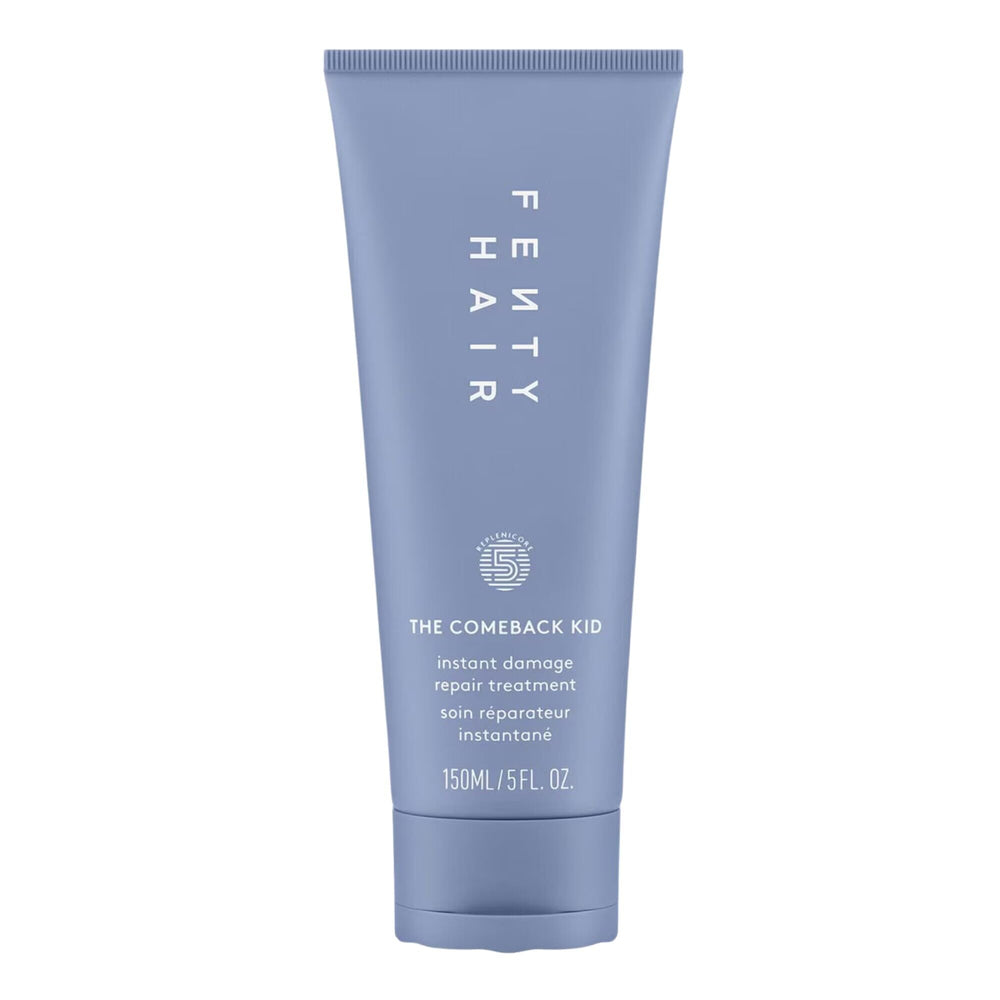 Fenty Hair The Comeback Kid: bote cercano que muestra reparación instantánea del cabello.