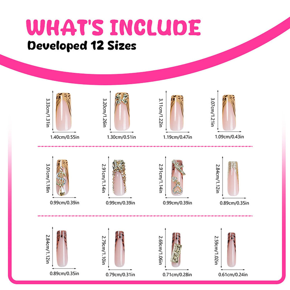 Diseños con cristales y charms para toque personalizado en las uñas FIEONCIY.