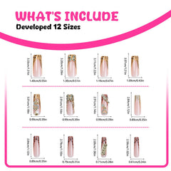 Diseños con cristales y charms para toque personalizado en las uñas FIEONCIY.