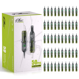 Agujas Filter Tattoo 50 piezas mezcla #10 para trazos precisos.
