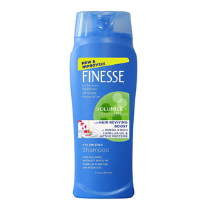 FINESSE Volumize + Strengthen en botella, aporta volumen sin apelmazar.