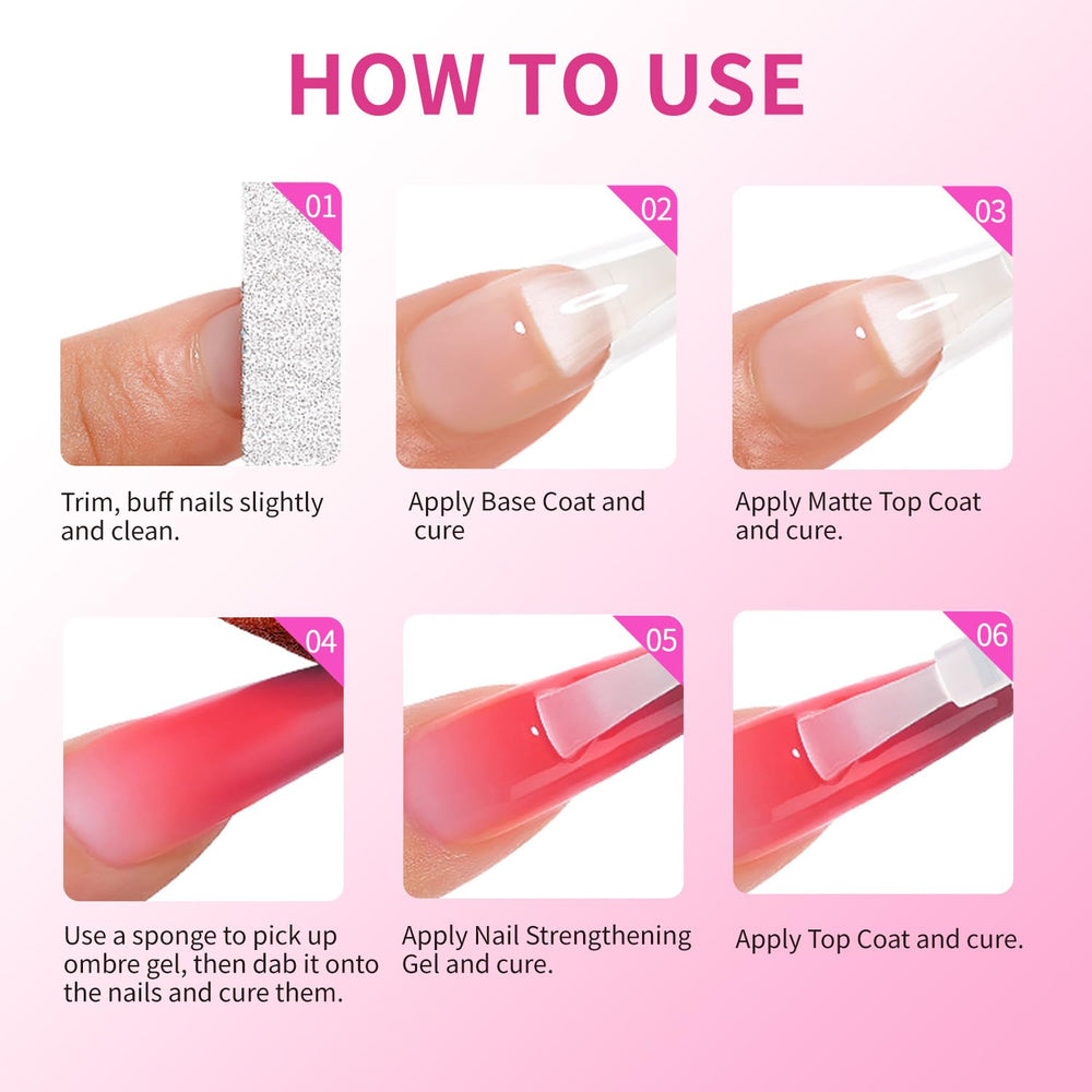 Finger Secret Ombre Gel Líneas Nítidas para diseños precisos.