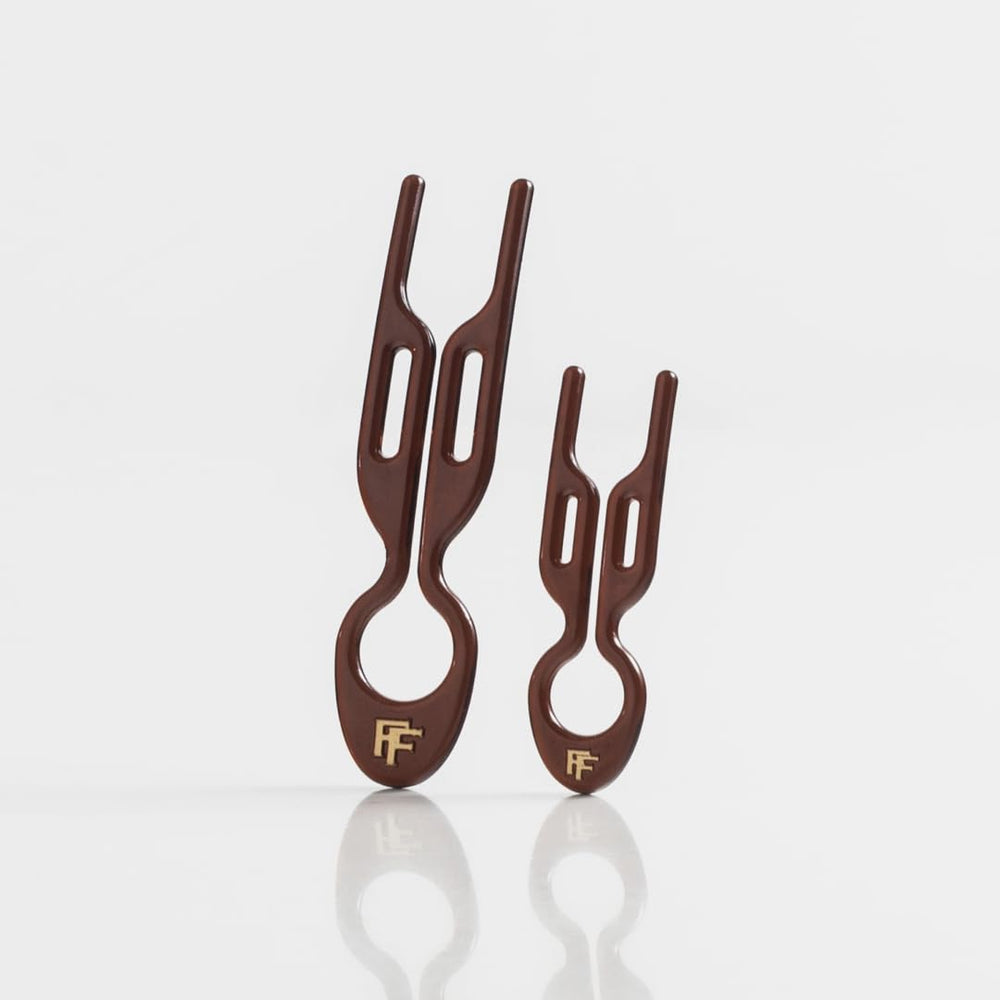 No1 Hairpin Petite, fijación estable para cabello fino y rizado, manteniendo volumen.