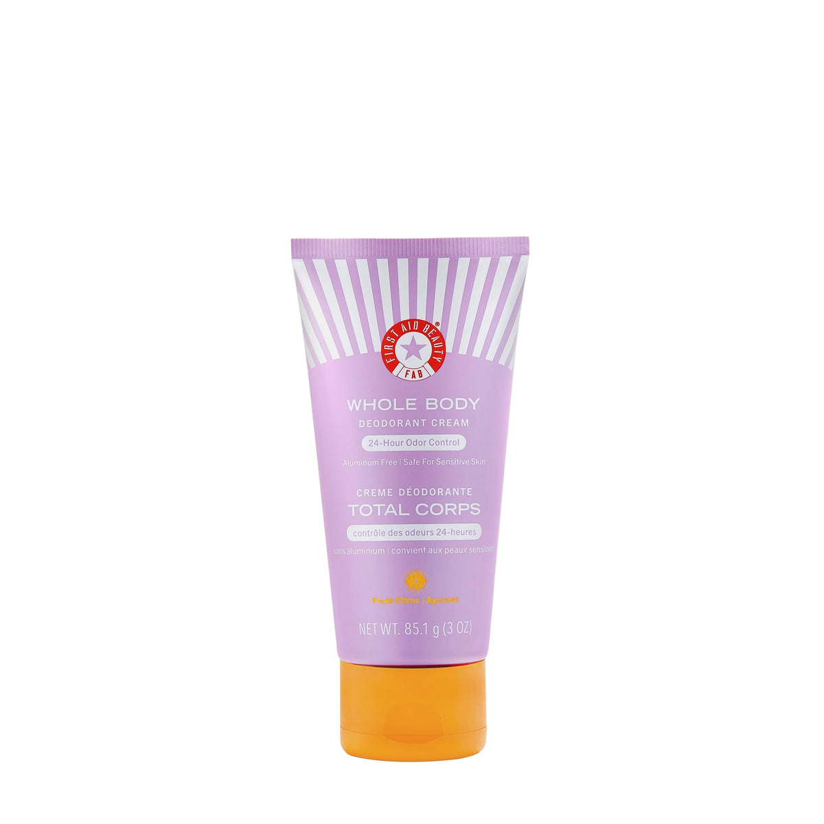 First Aid Beauty crema desodorante corporal invisible, control de olor 24 horas.