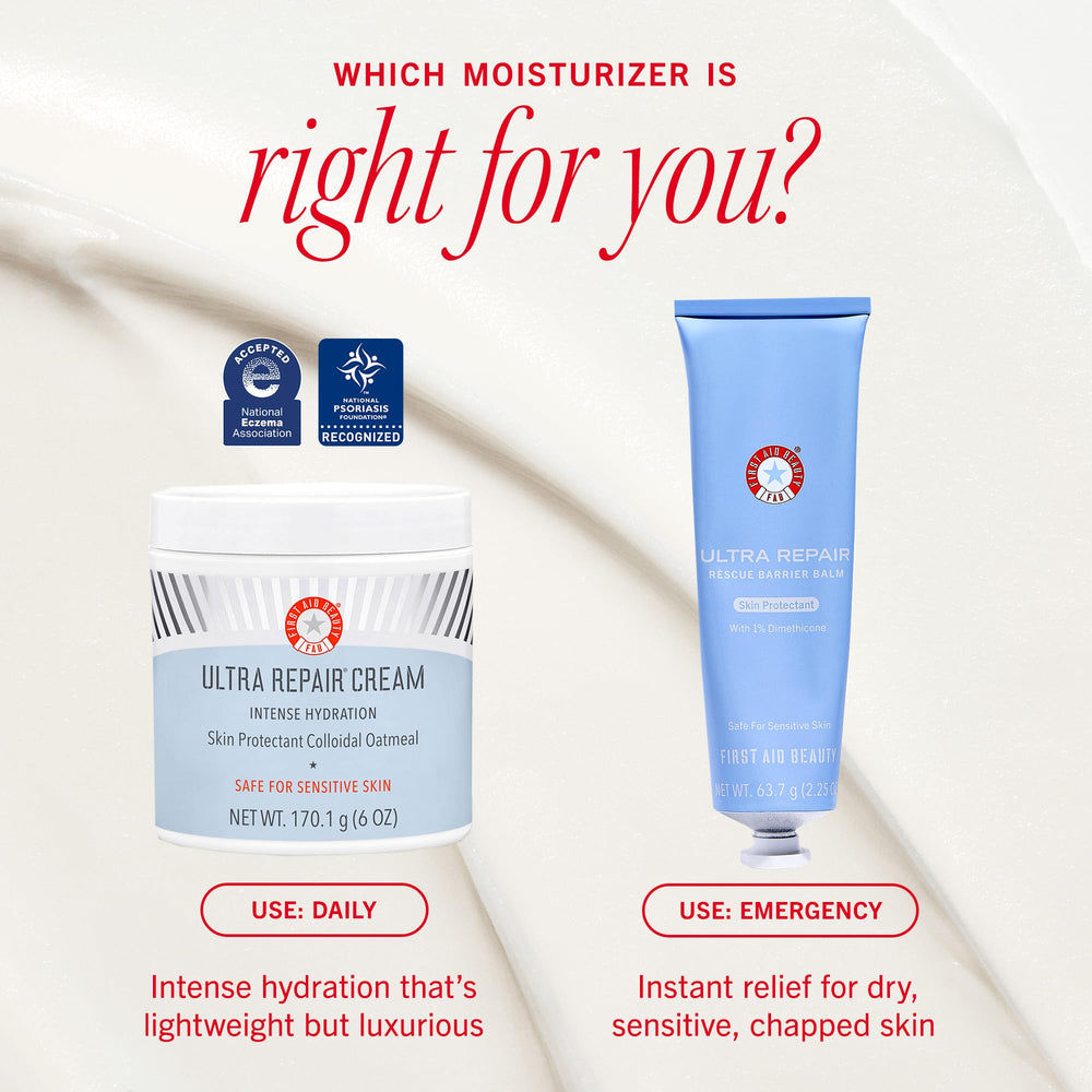 First Aid Beauty Crema Ultra Repair contiene avena coloidal que protege la barrera.